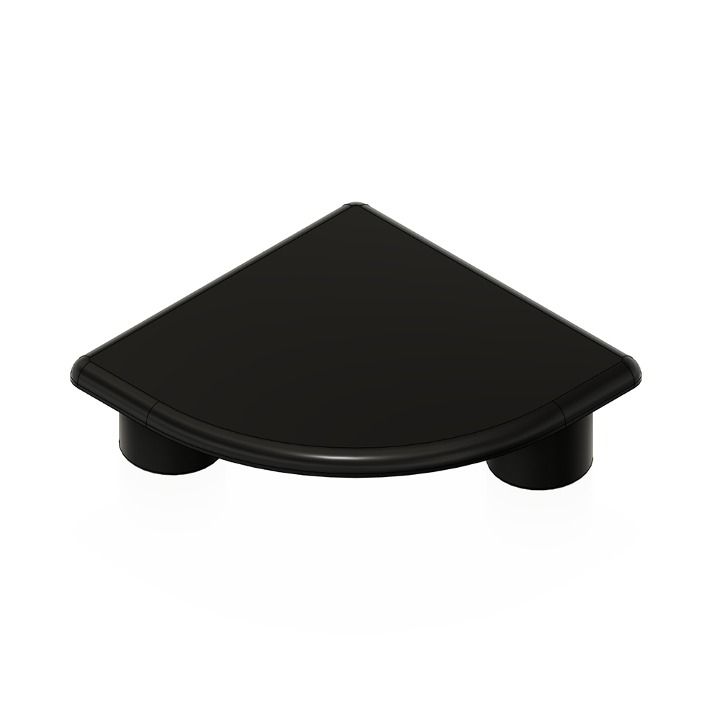 60-120-1 MODULAR SOLUTIONS POLYAMIDE PART<br>END CAP 45MM X 45MM ROUND CORNER BLACK